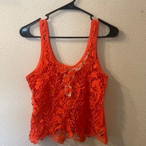 NWT Aeropostale crochet front crop tank size medium